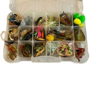 Tackle box with lures